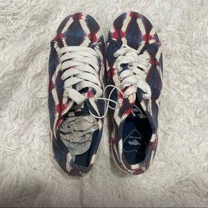 NWOT ROCKET DOG red, white, blue tie dye lace up sneakers